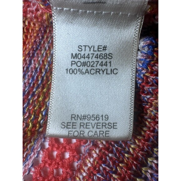 Studio JPR Open Front Cardigan Multi-Color Open Knit Boho Women's LARGE - Picture 7 of 11